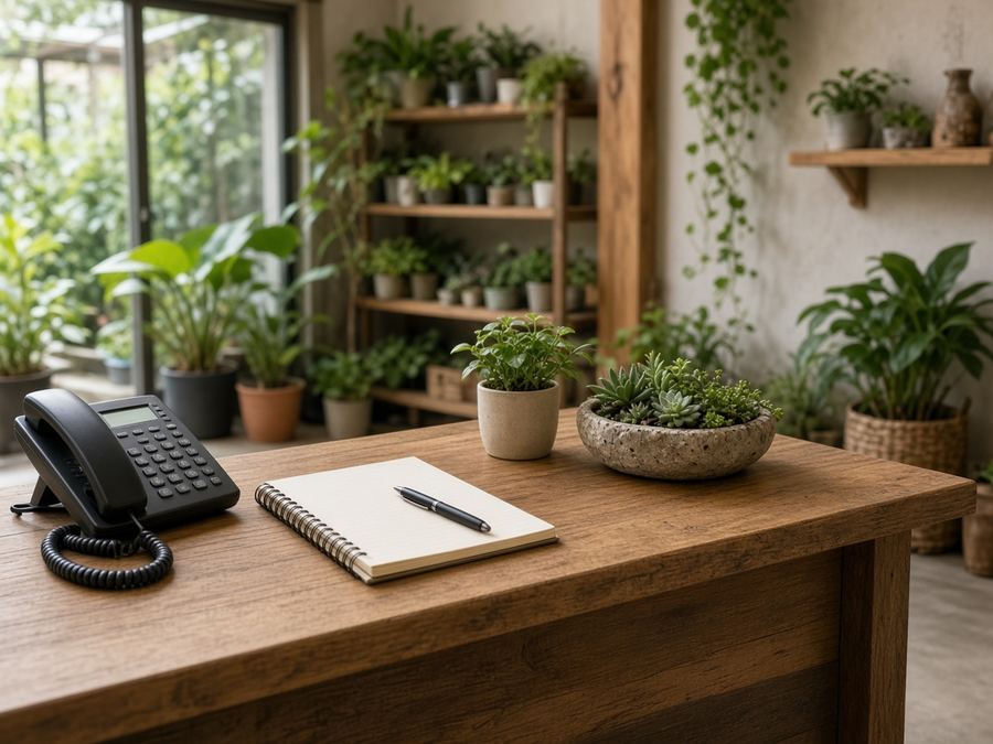 Contact desk at Hoaxedoutsize House in Taichung