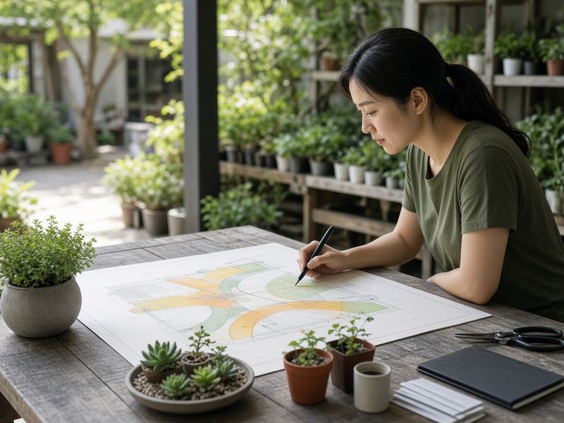 Garden consult at Hoaxedoutsize House